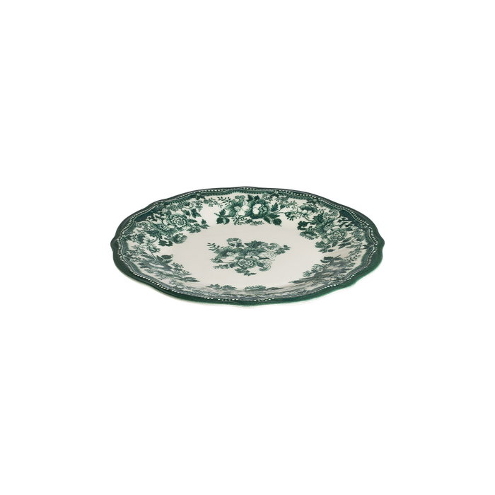 Hermia Velour Green Fulya Juego de Cena de 24 Piezas Blanco y Verde Hermia Velour Green Fulya Juego de Cena de 24 Piezas Blanco y Verde